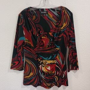 Dusak Designs Colorful Print Pullover Top